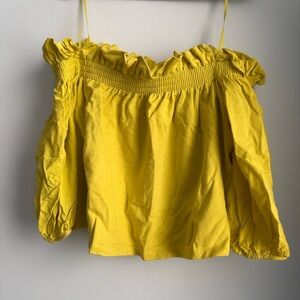 Zara Vibrant Yellow Ruffle Top